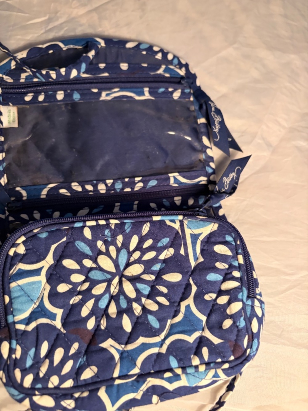 Vera Bradley Cosmetic Case Organizer with Zippers Petal Splash pattern - Picture 9 of 12